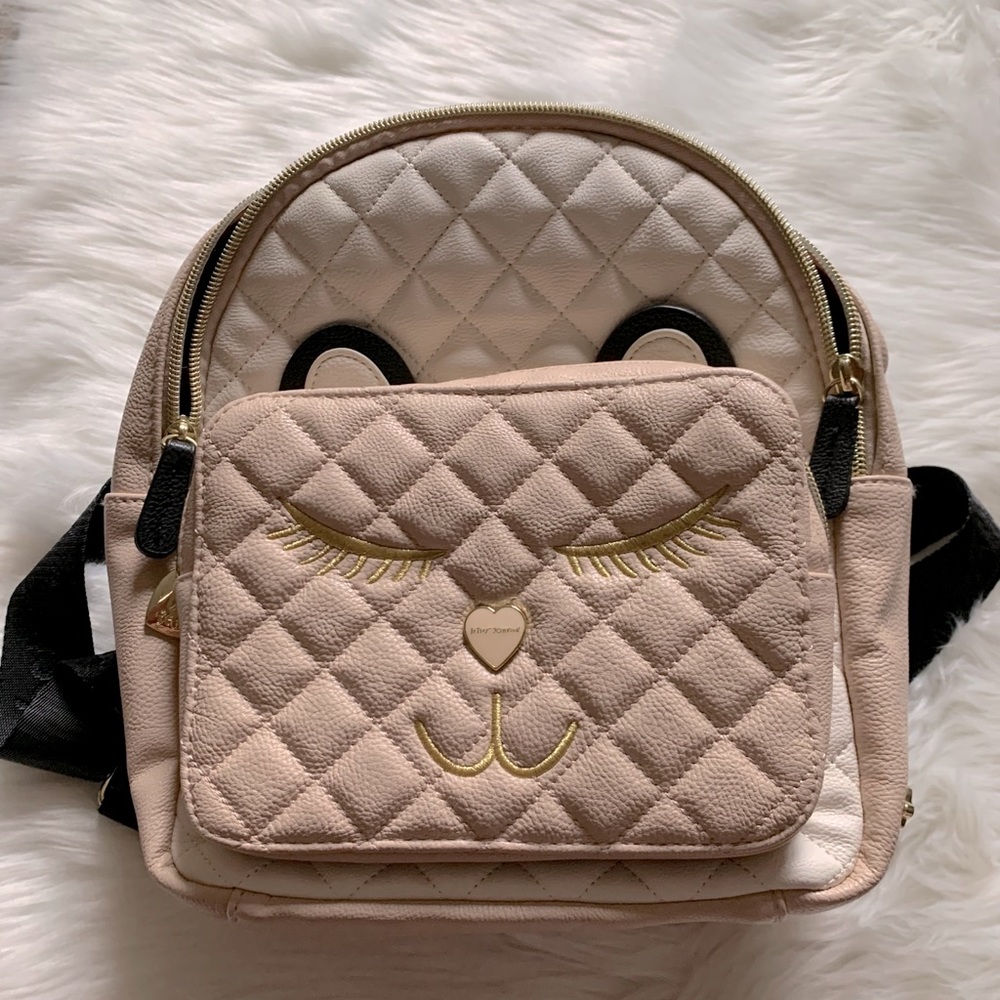 Betsy Johnson Pink Kitty Kat Backpack